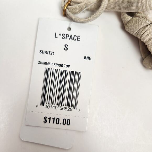 NWT lspace shimmer ringo top in bone - Picture 4 of 5